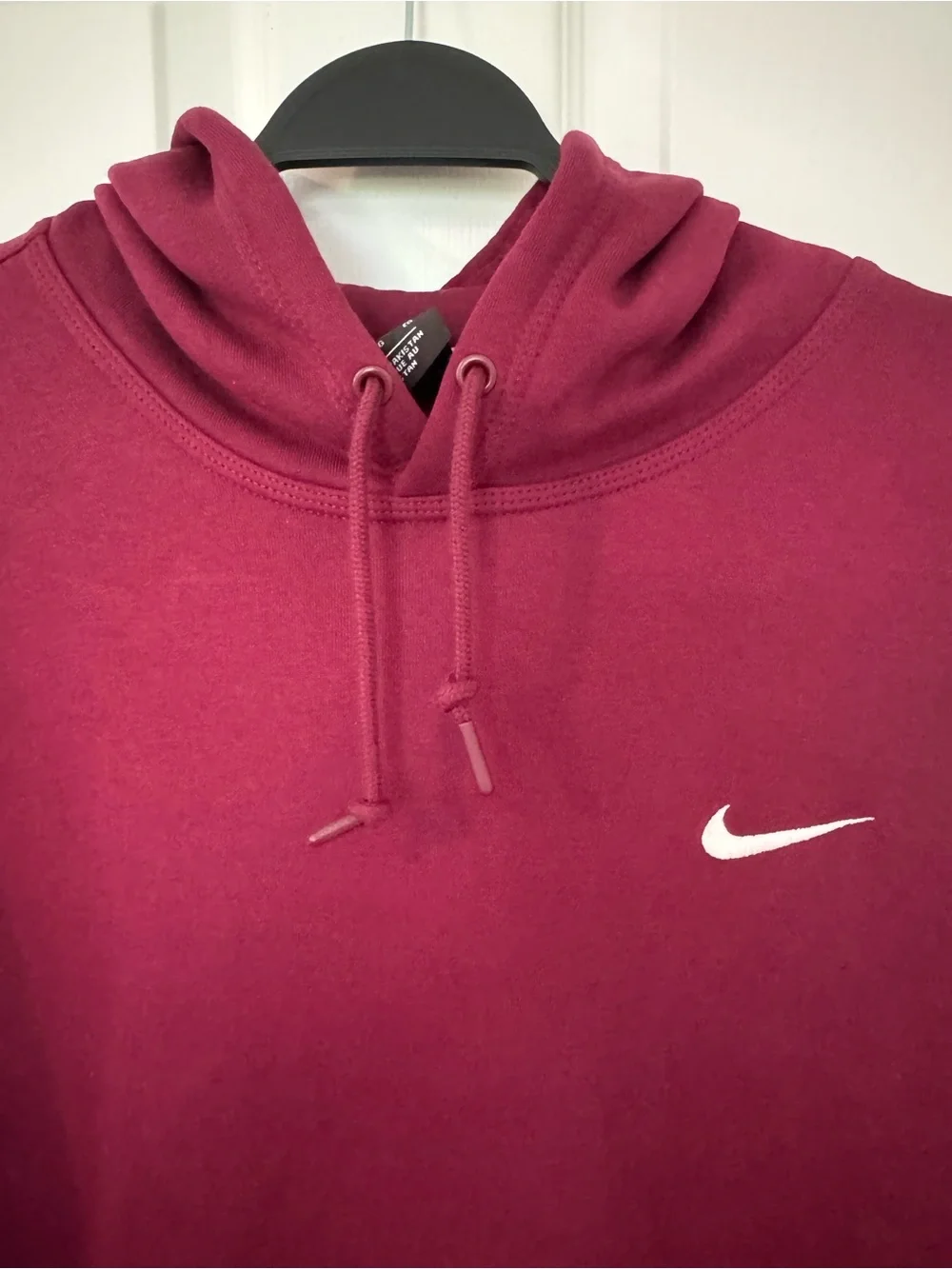 Nike Men's Maroon Crewneck Sweatshirt with Swoosh